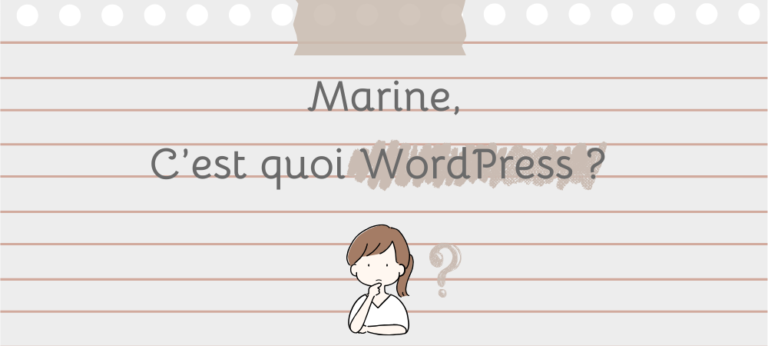 Marine, c'est quoi wordPress ?